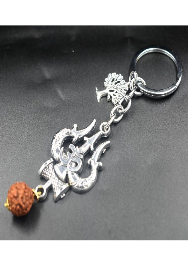 AFH Om Trishul Damaru Tree of Life Charm Keychain for Boys,Girls,Men,Women - Image 3