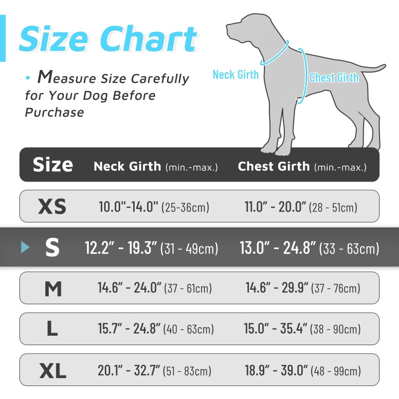 Eagloo Dog Harness Small Sized Dog, No Pull Service Vest with Reflective Strips and Control Handle, Adjustable and Comfortable for Easy Walking, No Choke Pet Harness with 2 Metal Rings, Sky Blue, S - Image 2