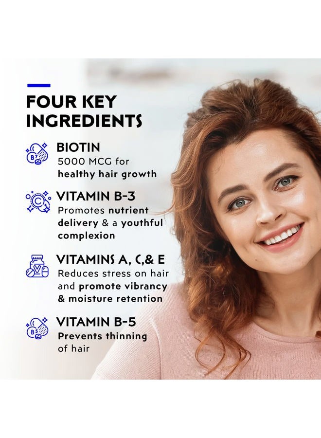 Elon Matrix 5000 Complete Multivitamin — Skin, Hair and Nail Growth Vitamins — Healthy Hair Growth Vitamins for Women & Men — 5000Mcg Biotin Supplement (60 Day Supply)  - Image 3