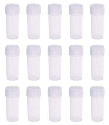 5ML Plastic Sample small Bottles Vial Storage with Lid Vial Storage Container for Small Items50PCS