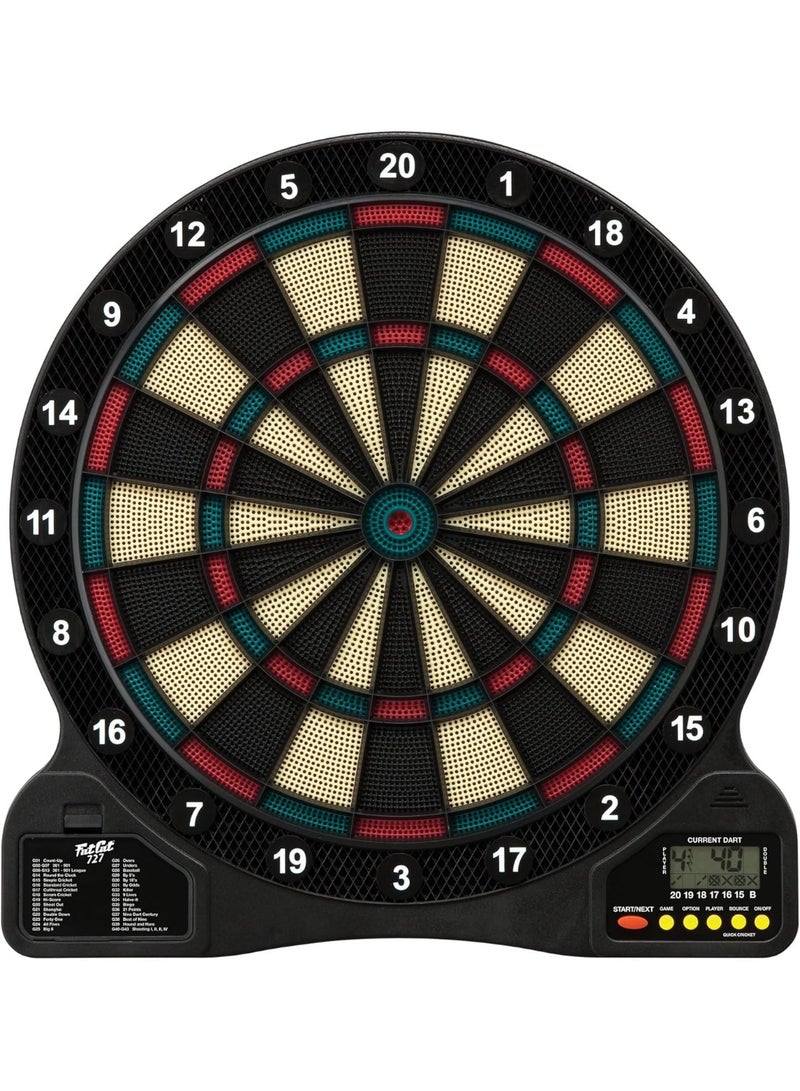 Fat Cat Fat Cat by GLD Products 727 Electronic Dartboard Value Size Over 15 Games and 132 Options Auto-Scoring Compact Display with Missed-Dart Throw Catch Ring Soft Tip Darts and Extra Points Battery Operated, multicolored, one size  - Image 1