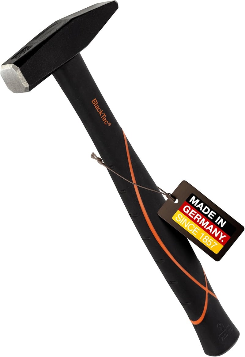 Picard Riveting Hammer BlackTec 400g - German Pattern, Cross Peen, Alloy Steel Head, Black Powder Coated, Low Vibration, Fiberglass Core Handle, Rubber Grip, 0032700-0400 - Image 1