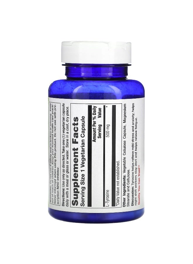 Nature's Life Nature's Life, L-Tyrosine, 500 mg, 100 Vegetarian Capsules  - Image 2