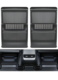 Excefore Model Y Vent Cover 2024, Backseat Air Vent Cover Protection Floor Mats with Under Seat Storage Organizer for 2020-2024 Tesla Model Y Accessories Interior Set of 2  - Image 1