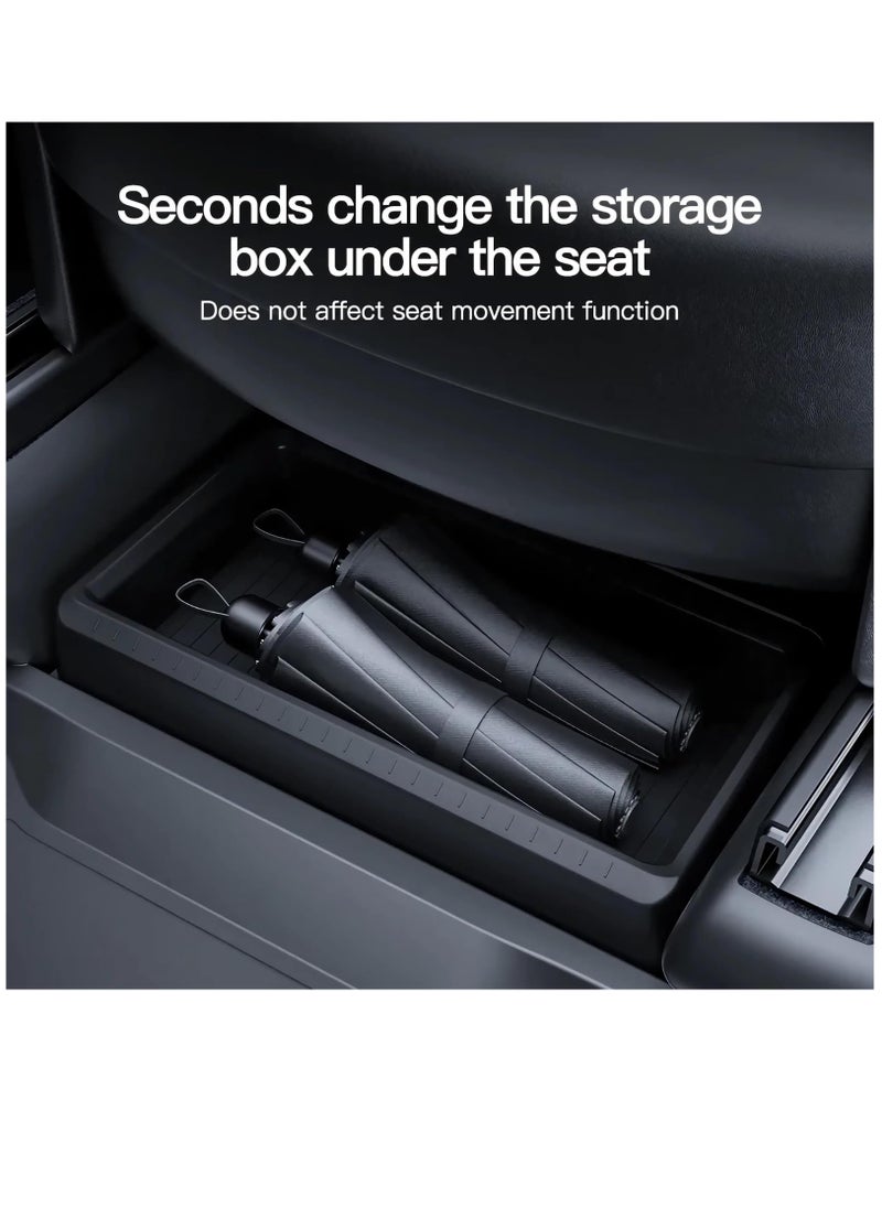 Excefore - Model Y Vent Cover 2024, Backseat Air Vent Cover Protection Floor Mats with Under Seat Storage Organizer for 2020-2024 Tesla Model Y Accessories Interior Set of 2 - Image 1