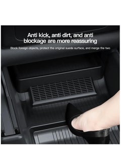 Excefore Model Y Vent Cover 2024, Backseat Air Vent Cover Protection Floor Mats with Under Seat Storage Organizer for 2020-2024 Tesla Model Y Accessories Interior Set of 2  - Image 5