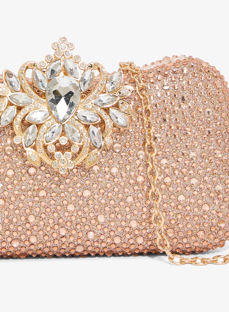 خزانة حقيبة مزينة بالماس بتفاصيل ذهبية - Image 3