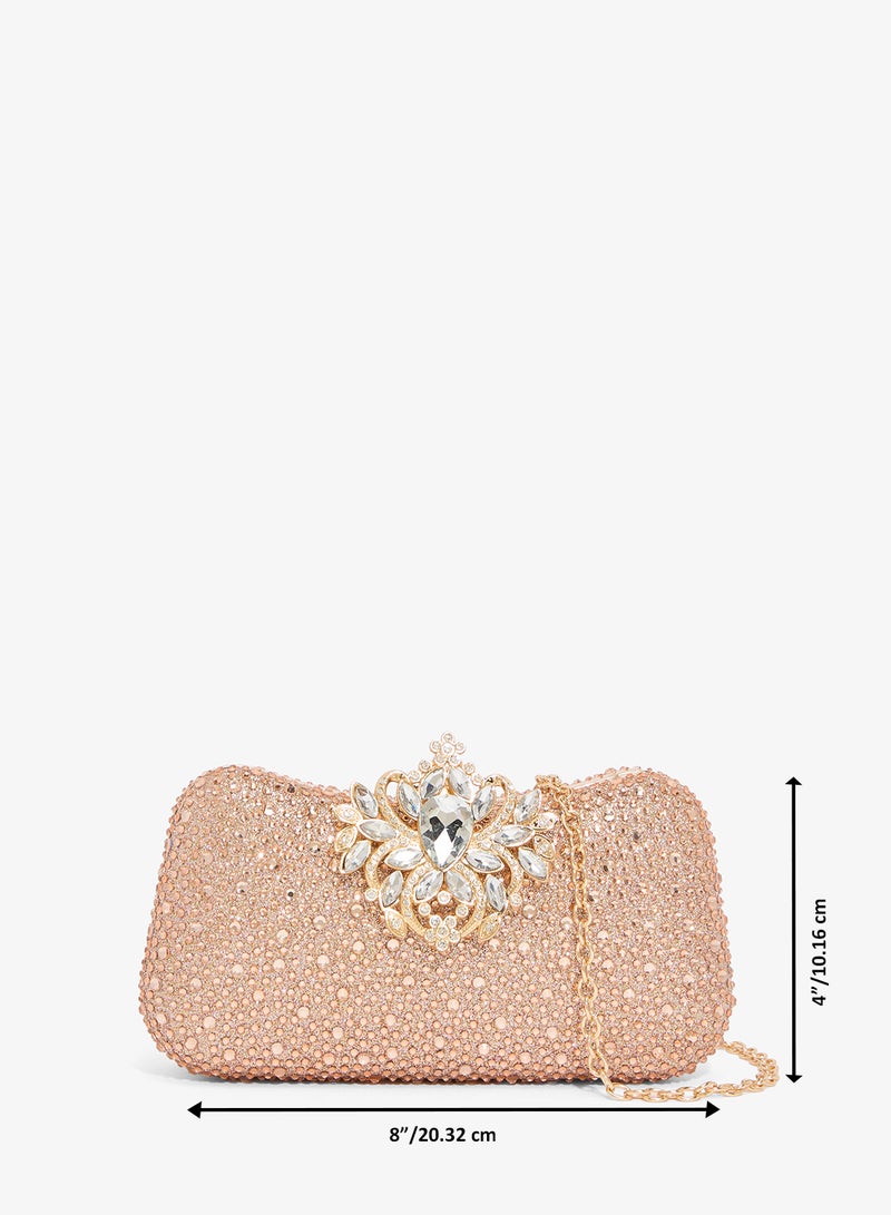 خزانة حقيبة مزينة بالماس بتفاصيل ذهبية - Image 5