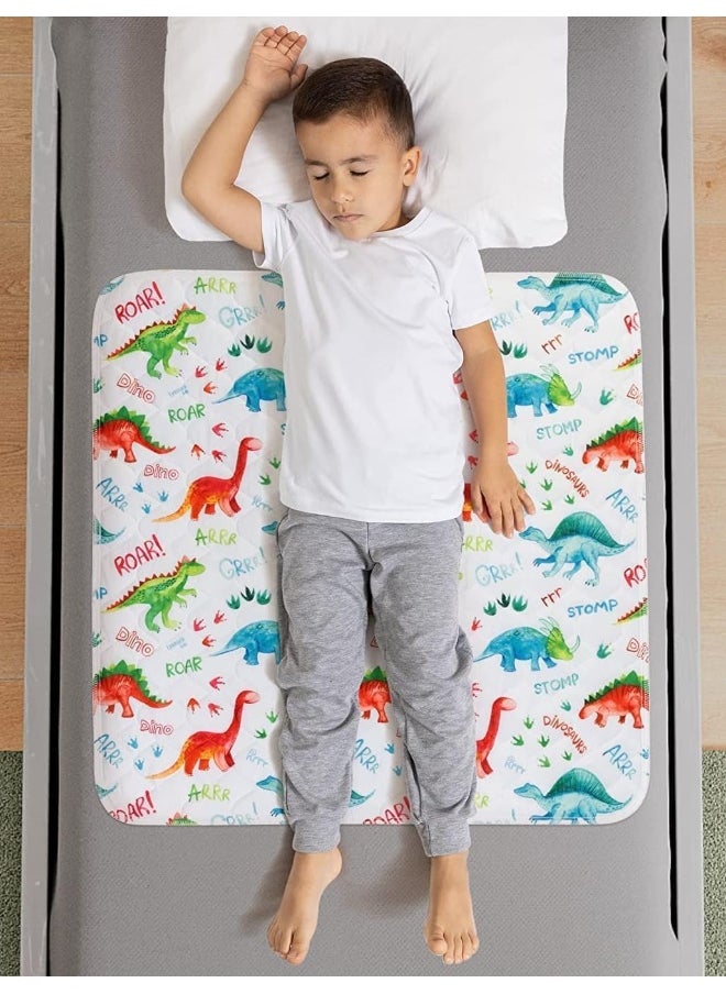 Lynmark 2X Potty Training Waterproof Bed Pad- Night Time Bed Protector Excellent for Toilet Training, Incontinence & Bedwetting, Reusable Toddler Portable Mat, Bed Use, Sofa, Travel, Absorbs 1000ml 35"x33"  - Image 1