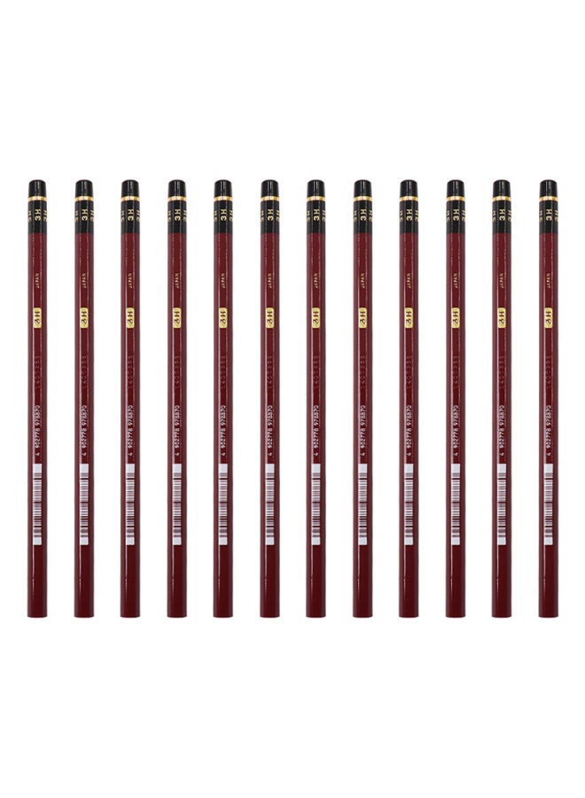 Uni Mitsubishi Sketching Drawing Pencil Student Pencil Hi-uni Wooden Pencil 3h 12-pack - Image 4