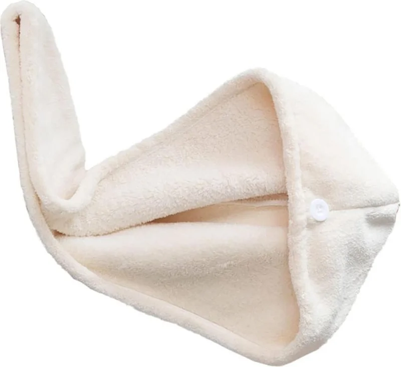 ماجيك ليدي Set of 2 Microfiber Buttoned Hair Towel Hair Cap After Bath Sea Beach and Pool