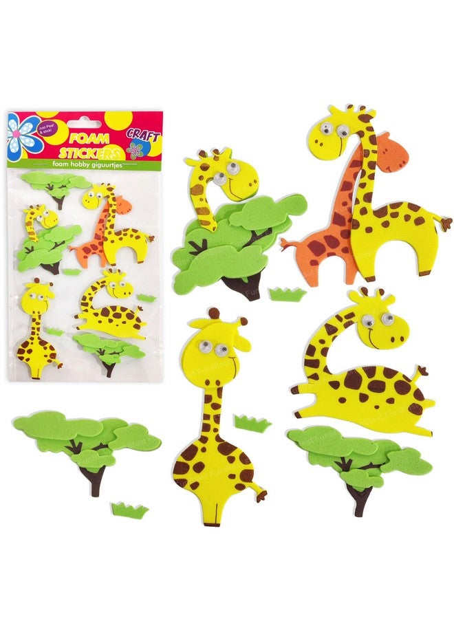 FunBlast Foam Stickers - 3D Self Adhesive Puffy Stickers for Kids, Animal Theme Stickers for Art and Craft Work, Scrap Booking, Decoration, Project Work for Kids - Multicolor - Image 1