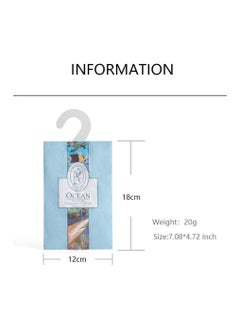 RATSAW Scented Sachets with Hanging Hook Natural Scented Bags Wardrobe Fresheners for Wardrobe Closet Bathroom Car Jasmine Rose Lavender Lily Ocean  - Image 2