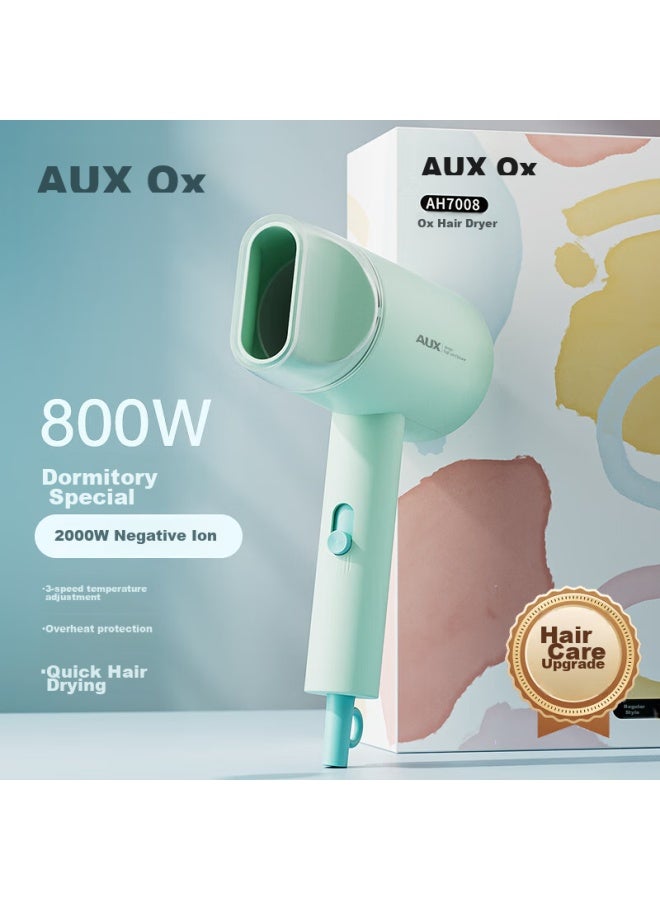 Aux Hair Dryer, Low Power 800w, For Student Dormitory, Portable Mini Hair Dryer For Bedroom, Home Use, Negative Ion, Hair-friendly, Hair-protecting Electric Hair Dryer - Image 1