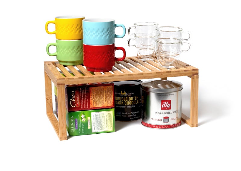 Lipper International Bamboo Kitchen Cabinet Shelf for Organizing a Pantry, Countertop, or Bathroom, 15 5/8" x 10" x 6 1/4" - Image 3