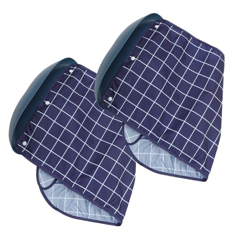 2pcs Adult Bibs For Seniors - Elderly Eating Apron With Detachable Crumbs Catcher - Reusable Washable Large Clothing Protector For Dining - Image 1