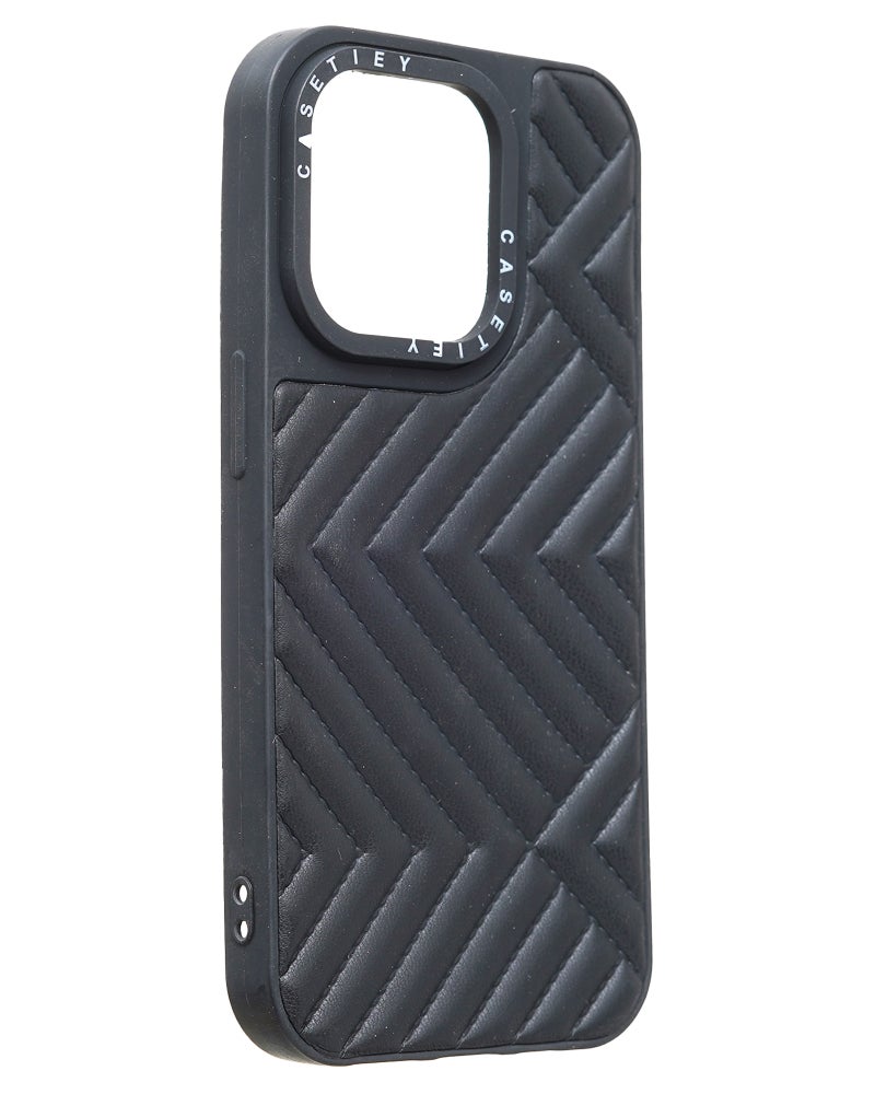 Leather Mobile Phone Case for Apple iPhone 14 Pro - Black - Image 2