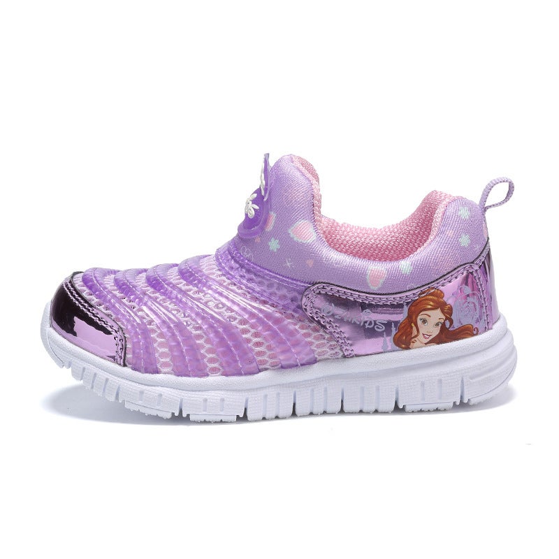 Caterpillar Childrens Shoes Boys Mesh Shoes Summer New Girls Baby Shoes Hollow Mesh Breathable Trendy Childrens Sneakers Princess Lan (single net)
