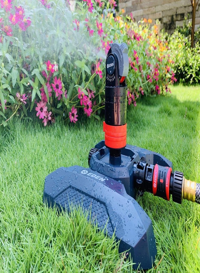 إيدين نظام رش متعدد الأنماط Eden 94124 Turbo Gear Drive Sprinkler Plus، مع مجموعة توصيل سريع، تغطية 360 درجة - Image 4