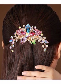 Excefore Rhinestone Hair Combs, 4 Pcs Bridal Wedding Flower Floral Hair Combs  - Image 2
