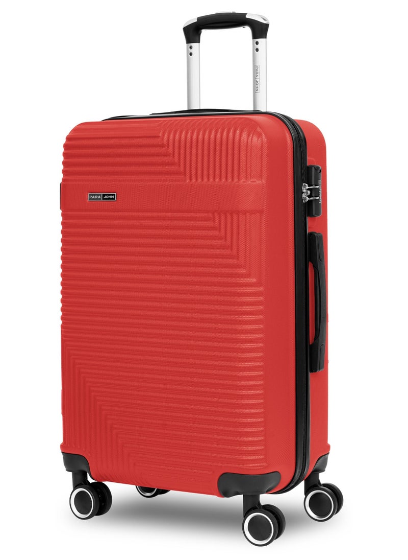PARAJOHN Cabin Size Lightweight ABS Hardside Spinner Luggage Trolley -20 Inch | Carrying 10KG 8 Wheel Hardshell Suitcase Red - Image 1