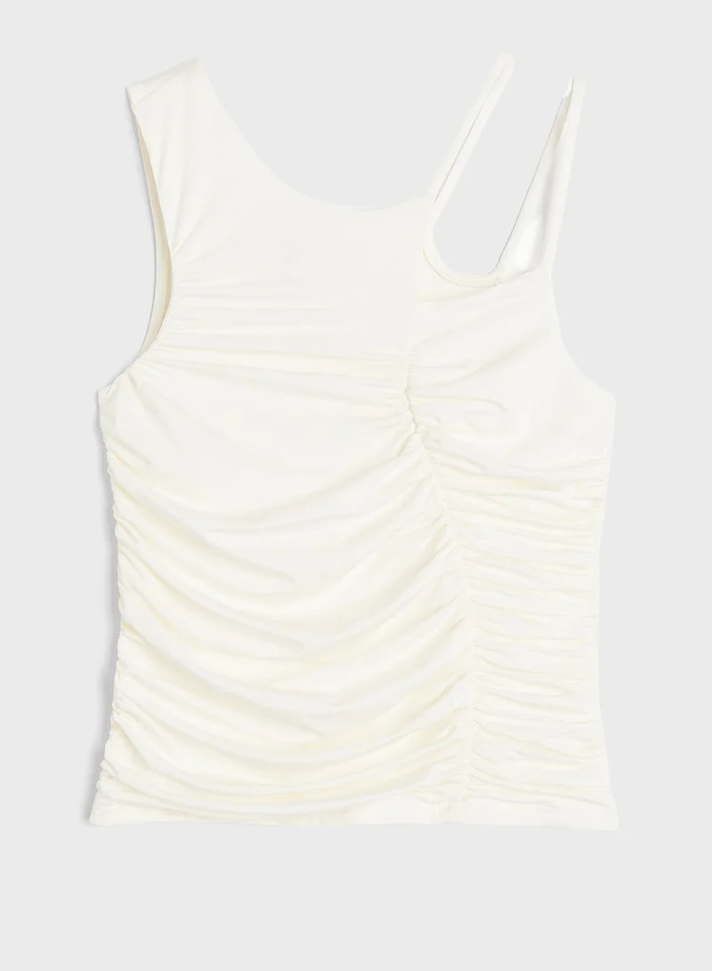 H&M Ruched Asymmetric Top
