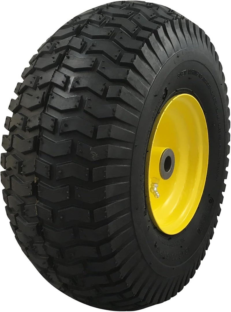 MARASTAR 15x6.00-6 Front Tire Assembly for John Deere Riding Mowers - Turf Saver Tread - Image 1