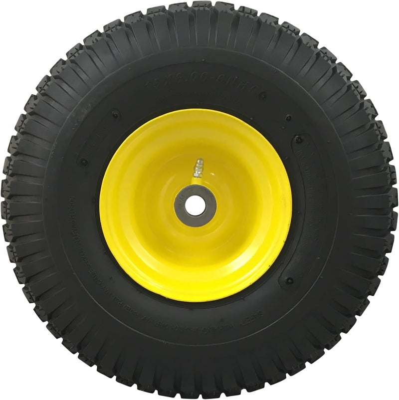 MARASTAR 15x6.00-6 Front Tire Assembly for John Deere Riding Mowers - Turf Saver Tread - Image 4