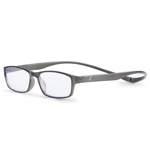 AEC OGFlex2 Magnetic Neck Resting Reading Glasses | Blue Light Blocking Spectacles | Portable Unisex Eyewear for Men & Women | (Grey, +1.50) - Image 1