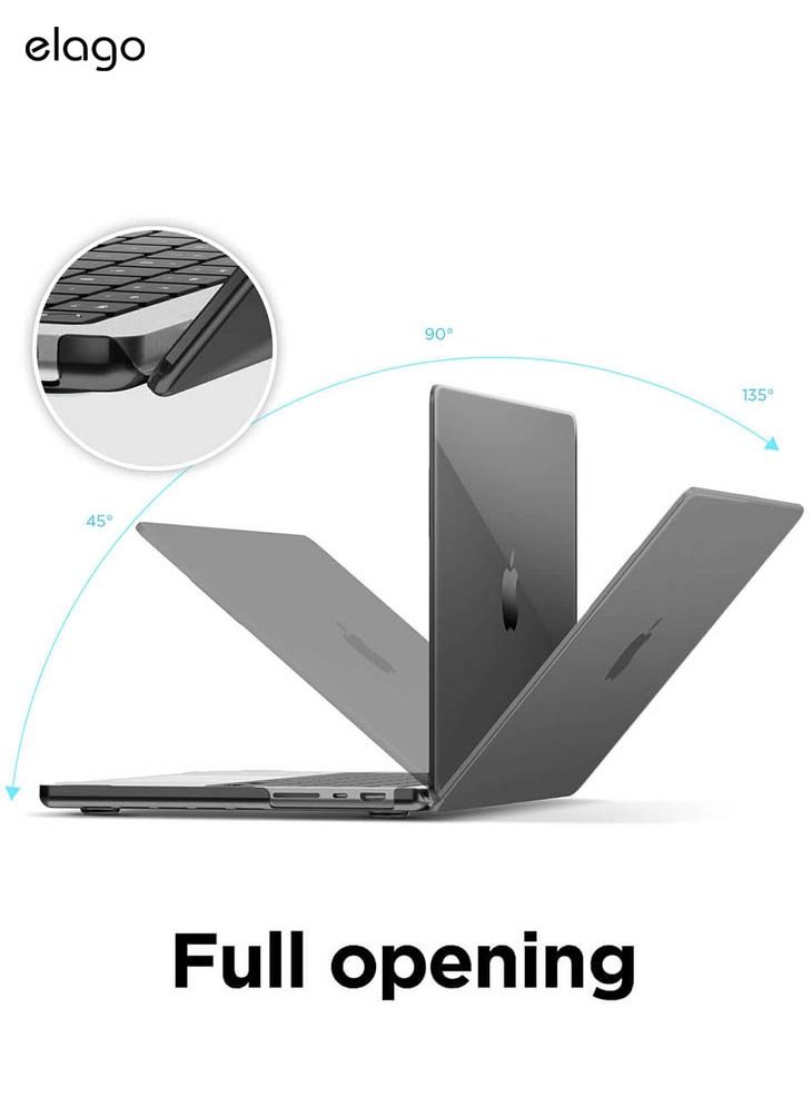 Elago Slim Hard for MacBook Pro 16 inch M2 Pro/ M2 Max (2023)/ M1 Pro/ M1 Max (2021) Case Cover Ultra Slim, Full Protection, Access to All Features - Dark Gray - Image 5