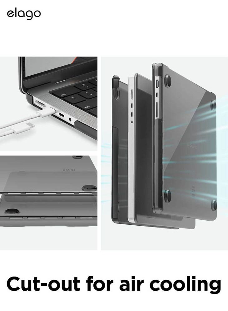 Elago Slim Hard for MacBook Pro 16 inch M2 Pro/ M2 Max (2023)/ M1 Pro/ M1 Max (2021) Case Cover Ultra Slim, Full Protection, Access to All Features - Dark Gray - Image 3