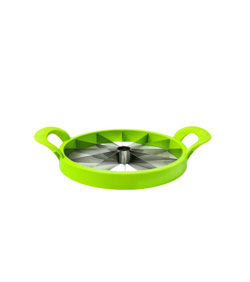 Green Stainless Steel Watermelon Slicer Kitchen Gadget Quick Even Cutting - Image 3
