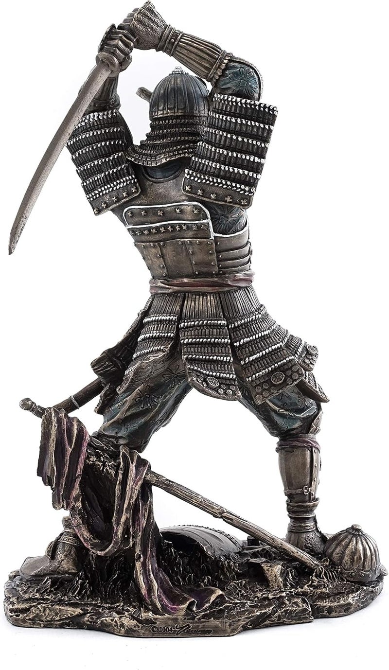 Top Collection Japanese Bushido Samurai Warrior Statue- Historical Sculpture with Martial Arts Sword in Premium Cold Cast Bronze - 9-Inch Collectible Figurine - Image 4