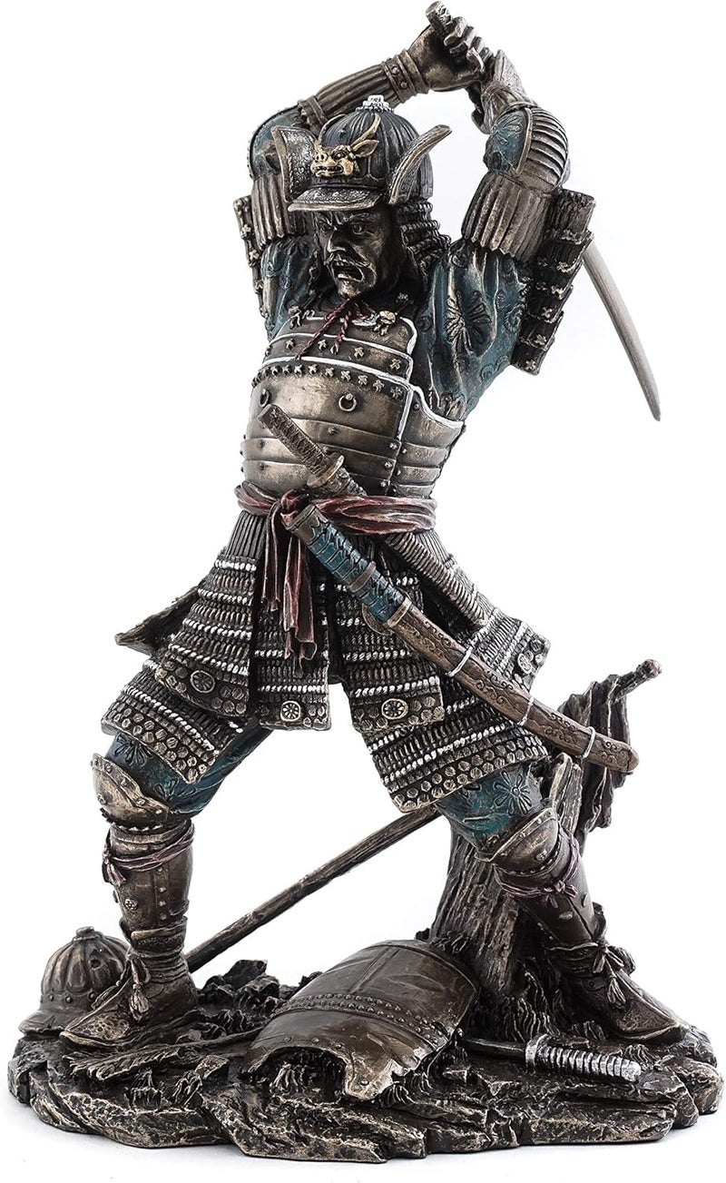 Top Collection Japanese Bushido Samurai Warrior Statue- Historical Sculpture with Martial Arts Sword in Premium Cold Cast Bronze - 9-Inch Collectible Figurine - Image 1