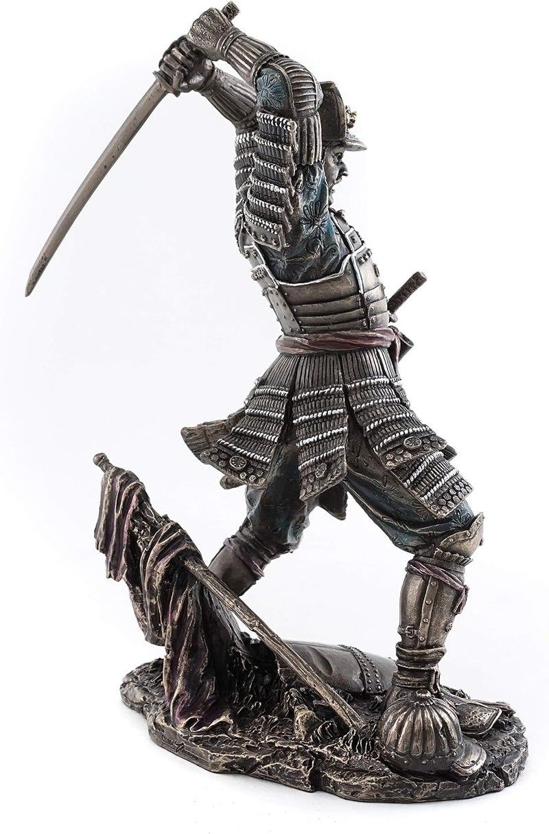 Top Collection Japanese Bushido Samurai Warrior Statue- Historical Sculpture with Martial Arts Sword in Premium Cold Cast Bronze - 9-Inch Collectible Figurine - Image 3