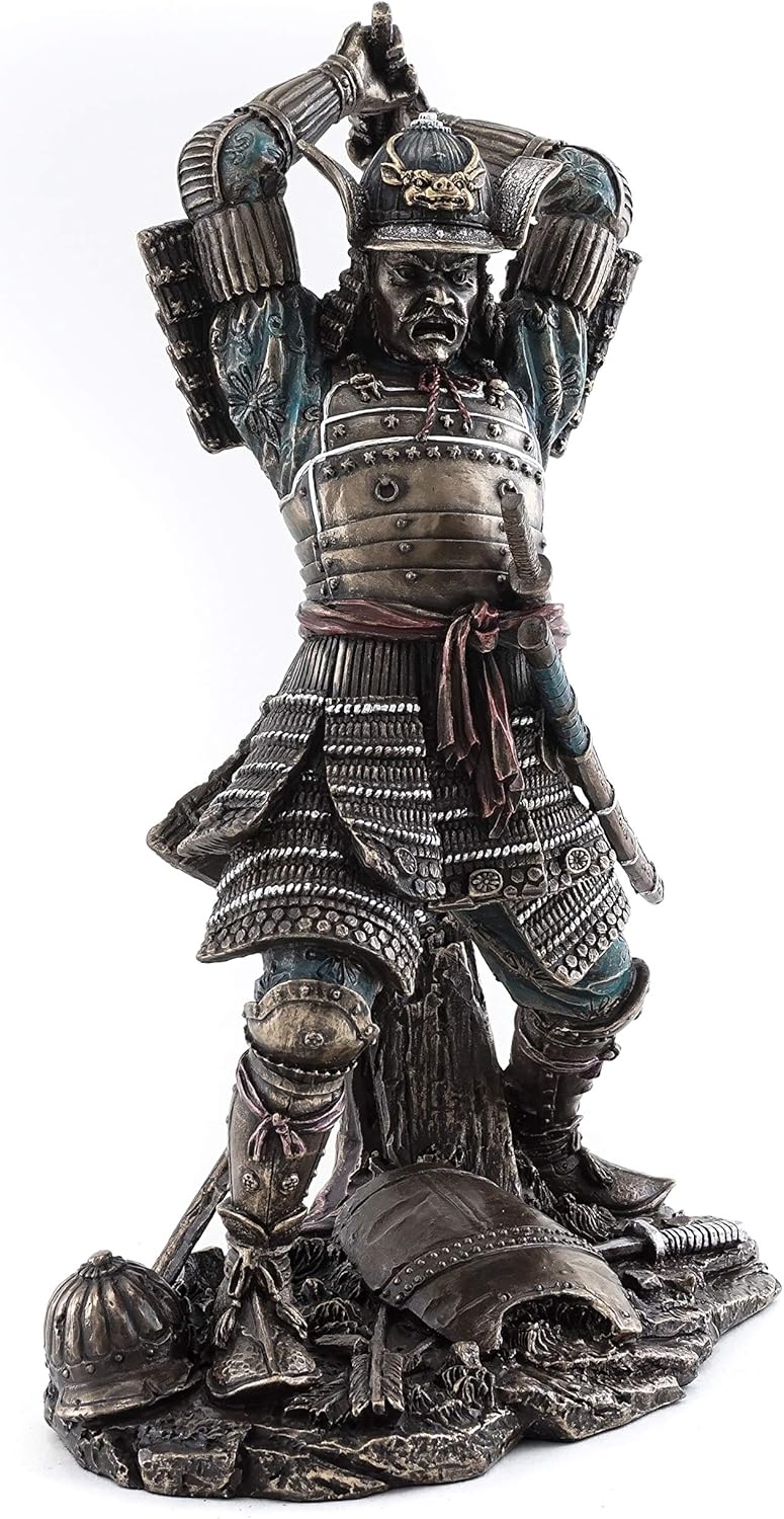 Top Collection Japanese Bushido Samurai Warrior Statue- Historical Sculpture with Martial Arts Sword in Premium Cold Cast Bronze - 9-Inch Collectible Figurine - Image 2
