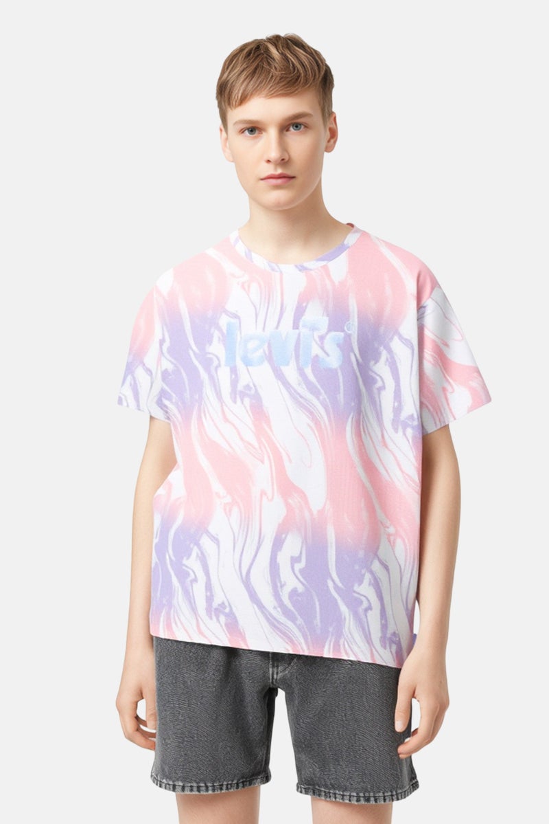 Levi's Kids Boy Abstract Print Short Sleeve T-Shirt, Multicolor - Image 1