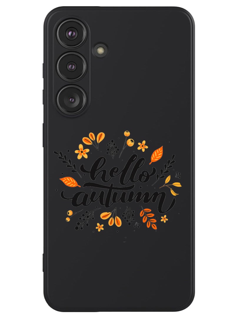 Theodor Protective Slim Fit Case Liquid Silicone Cover with Full Body Protection Anti-Scratch Shockproof Case For Samsung Galaxy S24 (Black) - Hello Autumn - Image 1