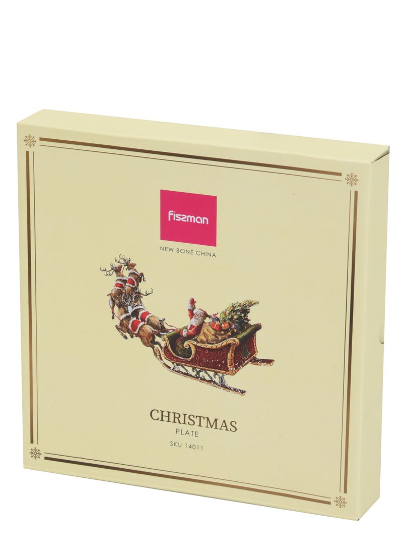 2-Piece Dinner Plate 19.5cm, Christmas Holiday Season Collection Dinnerware