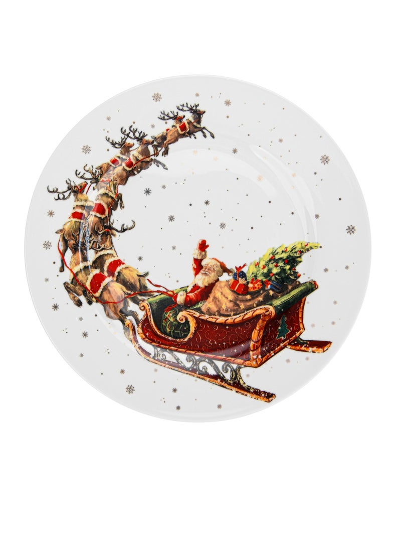 2-Piece Dinner Plate 19.5cm, Christmas Holiday Season Collection Dinnerware