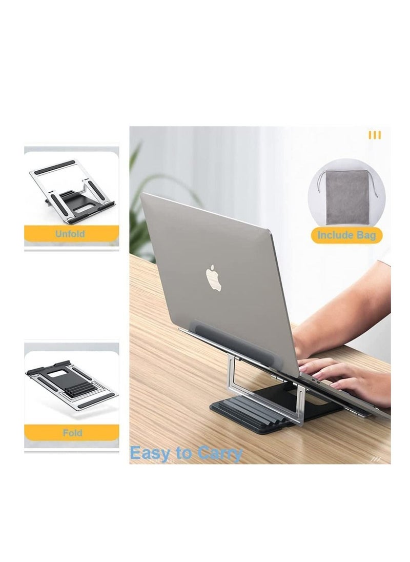 Y&D - Laptop Stand-Ventilated Adjustable Computer Holder Desktop Notebook Stand for MacBook Air Pro, Dell XPS, Fits up to 13-16'' - Image 1