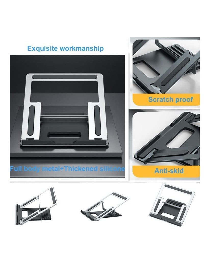 Y&D - Laptop Stand-Ventilated Adjustable Computer Holder Desktop Notebook Stand for MacBook Air Pro, Dell XPS, Fits up to 13-16'' - Image 1