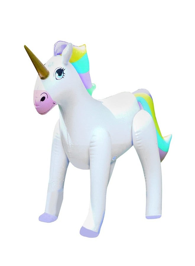 Etna Inflatable Unicorn Sprinkler - Fun Outdoor Water Toy for Kids Attaches to Garden Hose, 33 1/2" High - Image 4