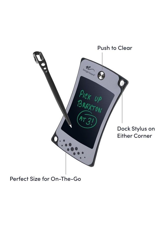 Boogie Board Jot Pocket Writing Tablet - Includes Small 4.5 in LCD Writing Tablet, Instant Erase, Stylus Pen and Built-in Kickstand, Gray  - Image 4