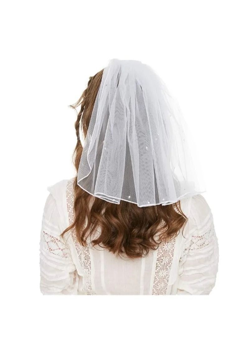Buna وشاح العروس المراد طباعته مع مجموعة حجاب بطول الكتف - Image 3
