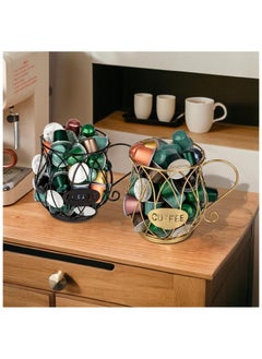 Metal Coffee Pod Holder Organizer with Teapot Shape - Capsule Storage Basket for Kitchen Countertop Decor - Sturdy Iron Craft with Gold Finish - pzsku/Z80A78A34D207ADF53823Z/45/_/1725287438/6f22519d-9451-4de1-b076-54e5b5849d3e