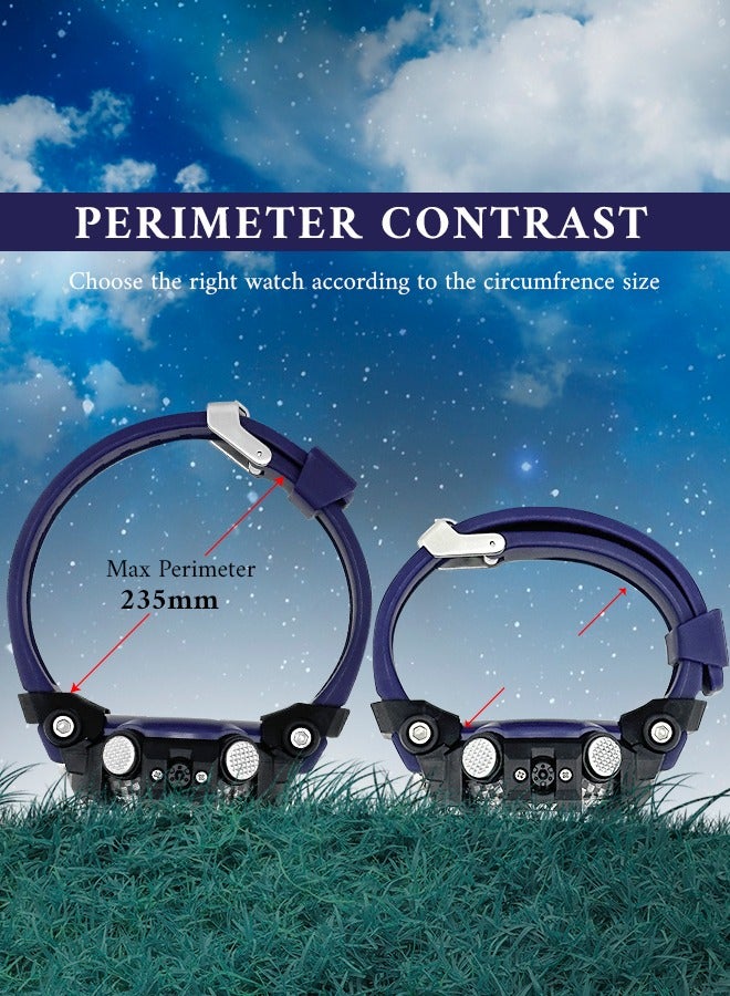 JoeFox Digital LED Sports Watch for Men Shock Resist Alarm Chrono LED Backlight Stopwatch 50M Waterproof Outdoor Sport Watch  Multifunction Classical Sports Watch Blue  - Image 3