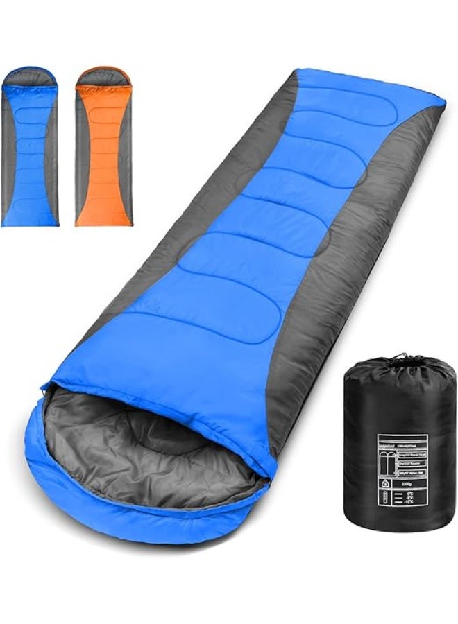 كيس نوم سوبى ثلاث إلى أربع مواسم خفيف الوزن مقاوم للماء من خامة 210 تي دافئ للبالغين للاستخدام الداخلي والخارجي مزود بحقيبة ضغط