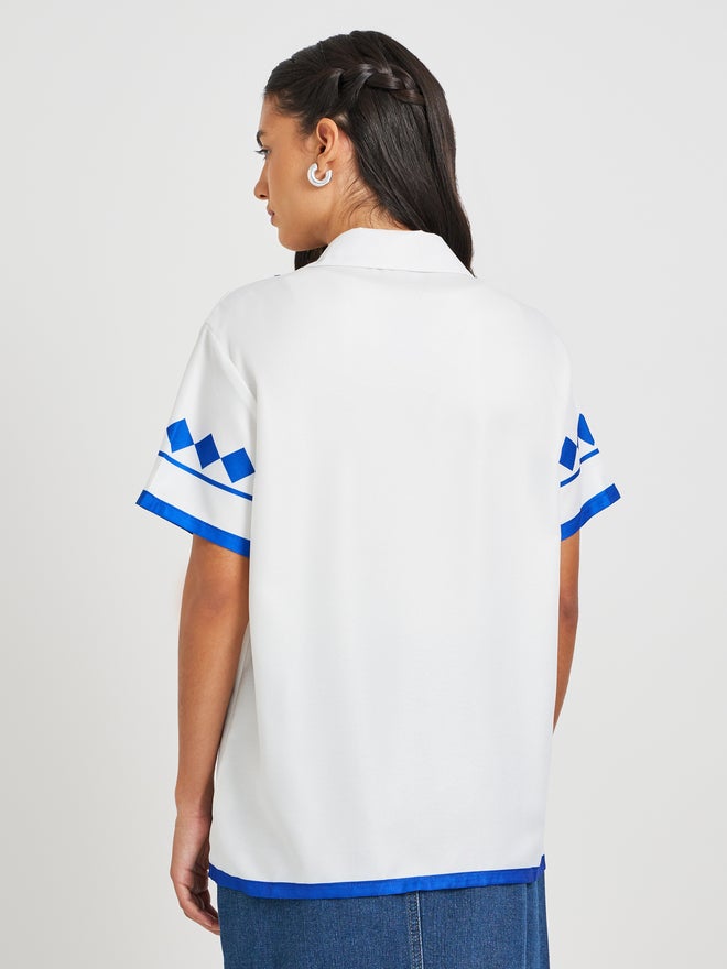 Take Two Take Two Printed Short Sleeve Oversized Shirt  - Image 5