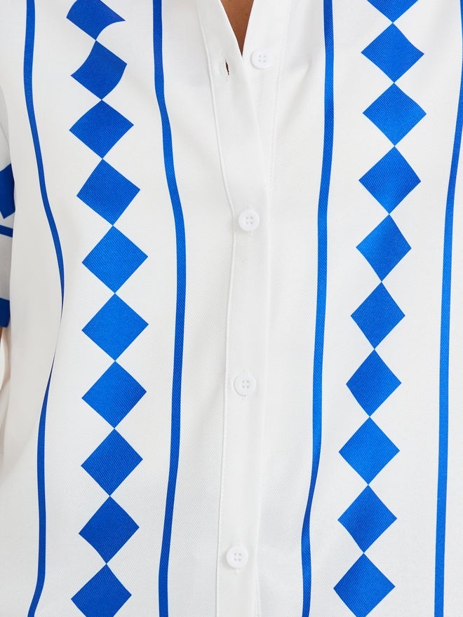 تايك تو قميص بأكمام قصيرة مطبوع مقاس كبير - Image 4